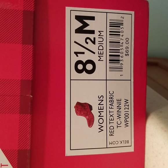 True Craft Women's Red Text Fabric TC-Winnie boots. Brand new. Never worn. - Picture 8 of 9